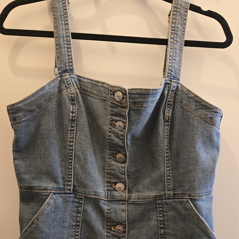Divided Blue Denim Button-Down Dress - Picture 3 of 4